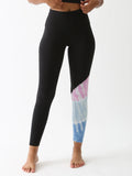 Sunset Leggings - Onyx / Taffy / Periwinkle