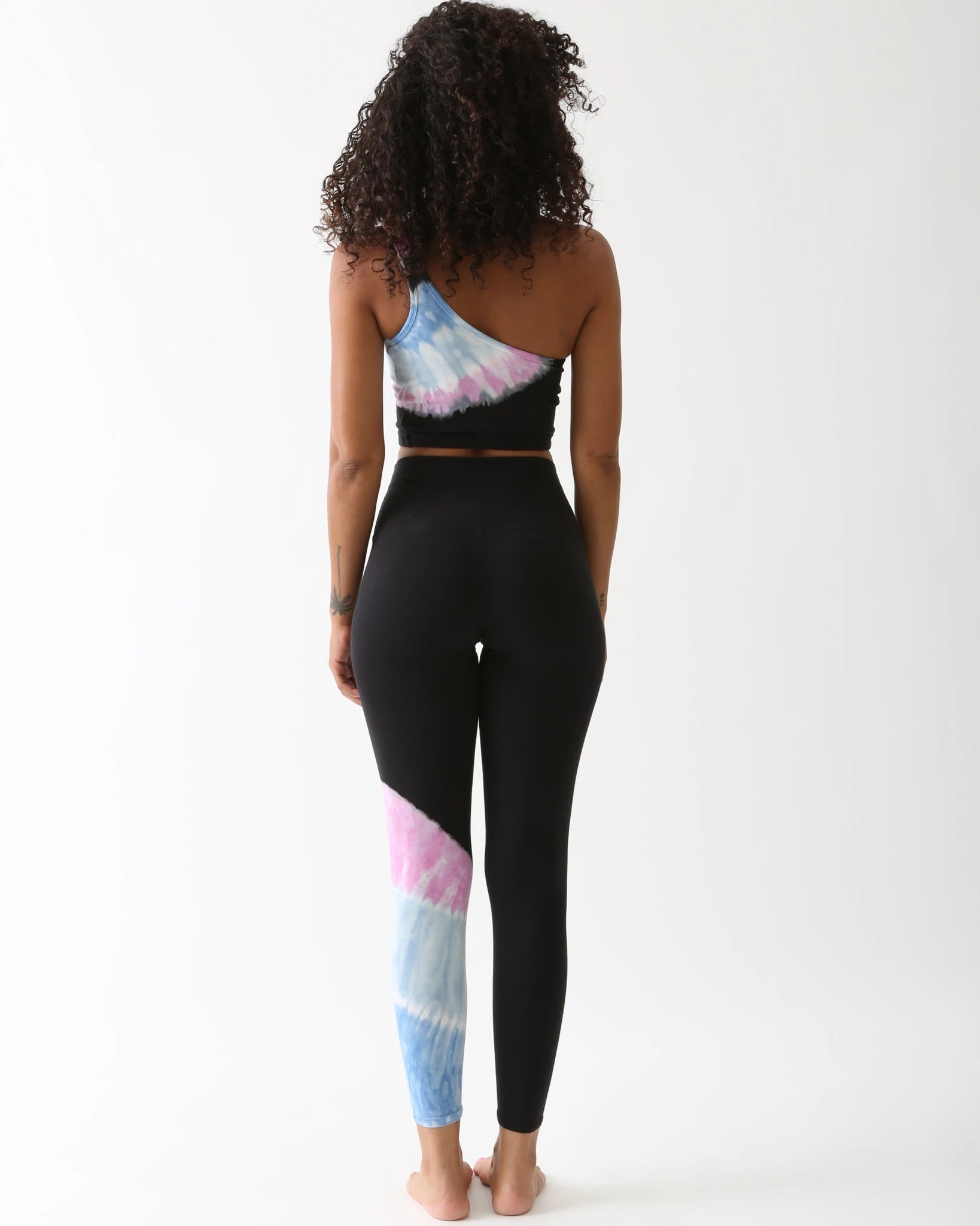 Sunset Leggings - Onyx / Taffy / Periwinkle