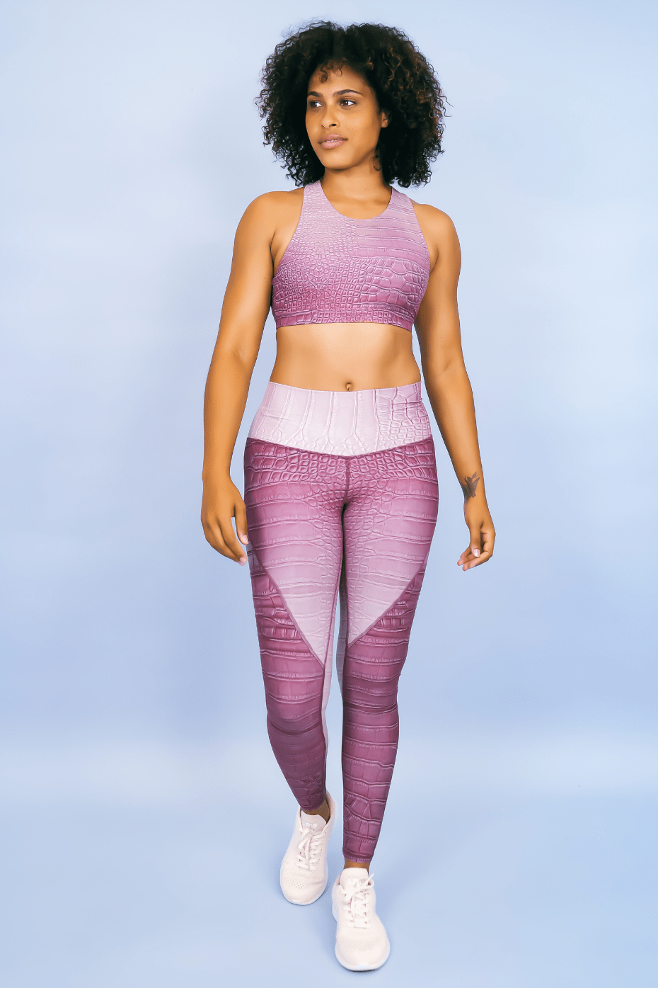 Croc High Waisted Slice Legging - Mauve