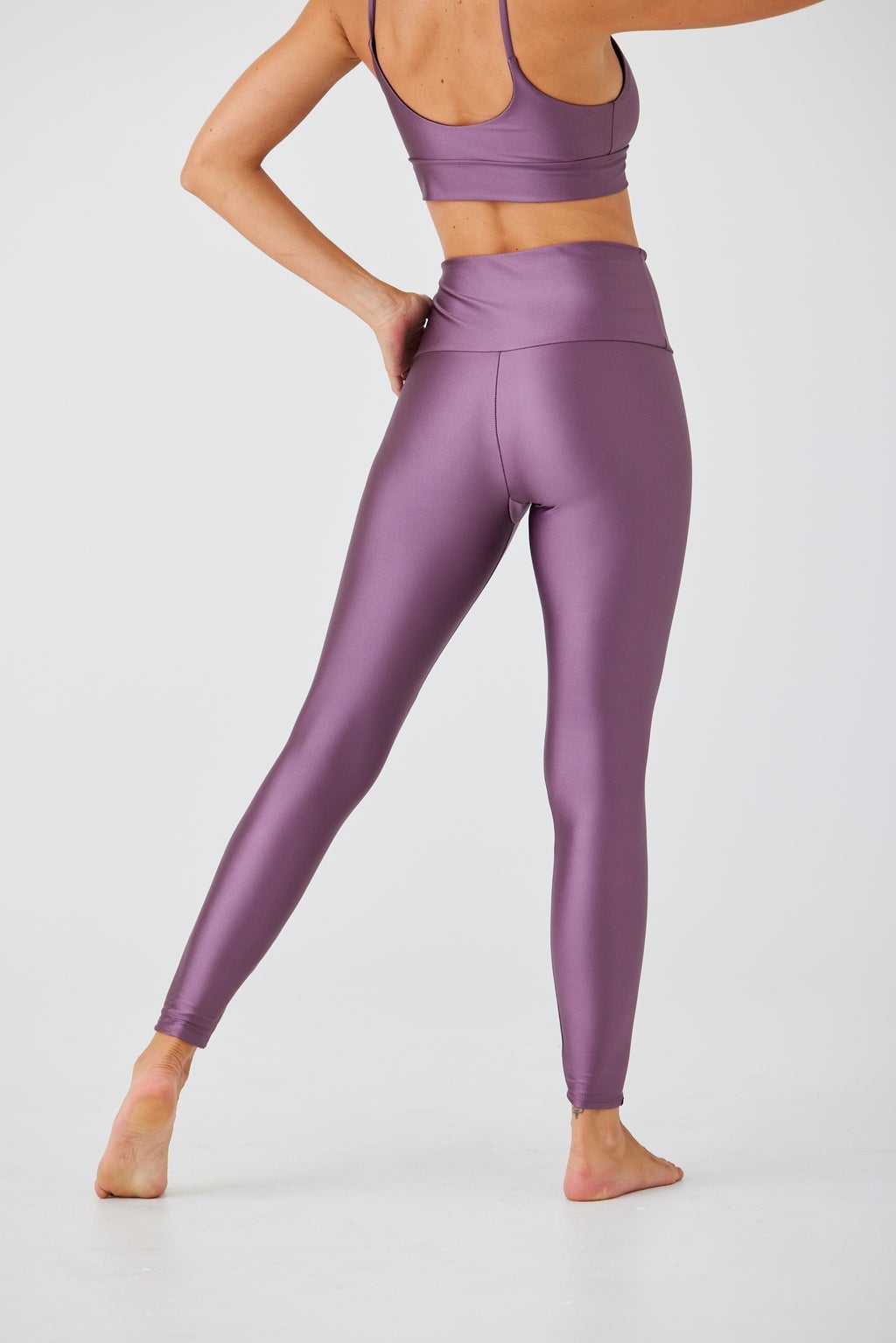 High Rise Liquid Legging - Toasted Mauve Liquid