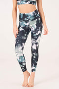 High Rise Midi Legging - Evergreen Tie Dye