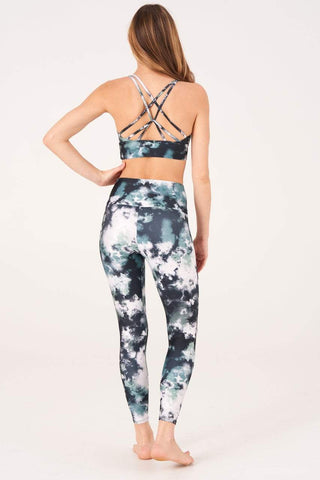 High Rise Midi Legging - Evergreen Tie Dye