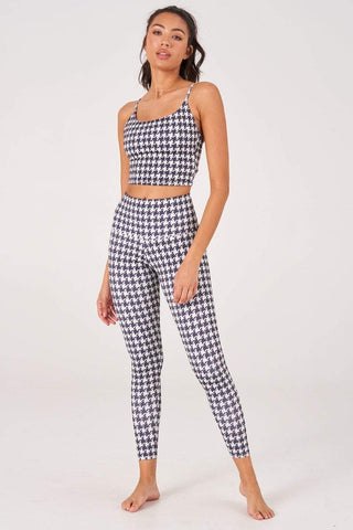 High Rise Midi Legging - Houndstooth