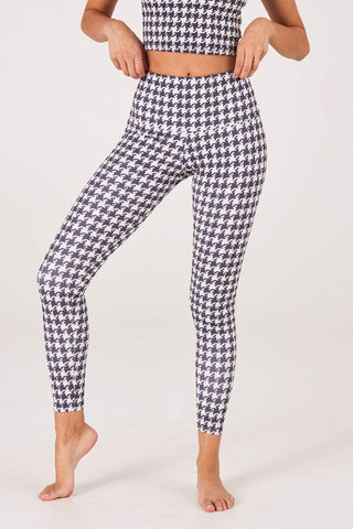 High Rise Midi Legging - Houndstooth