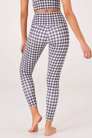 High Rise Midi Legging - Houndstooth